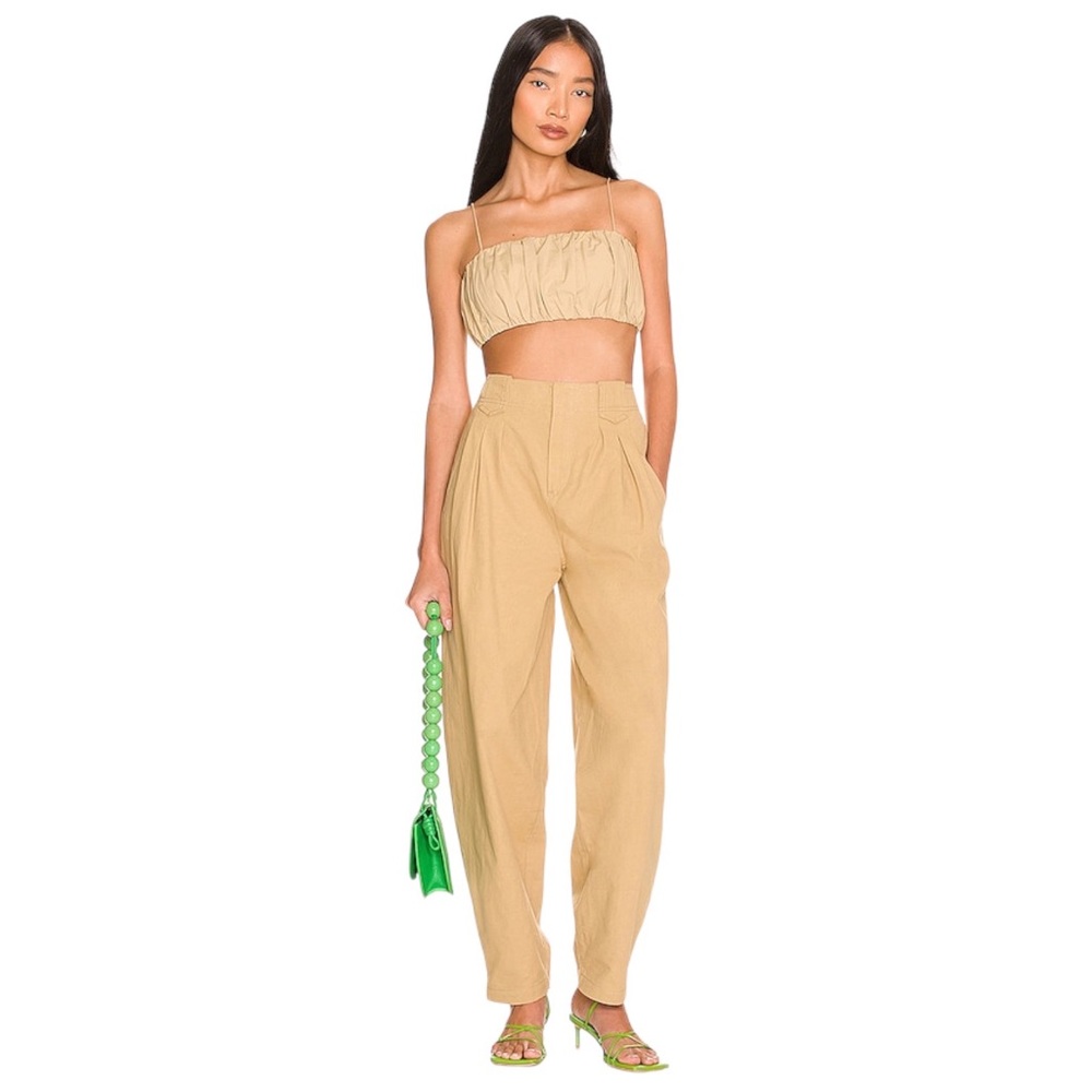 Song of style James crop top in light brown